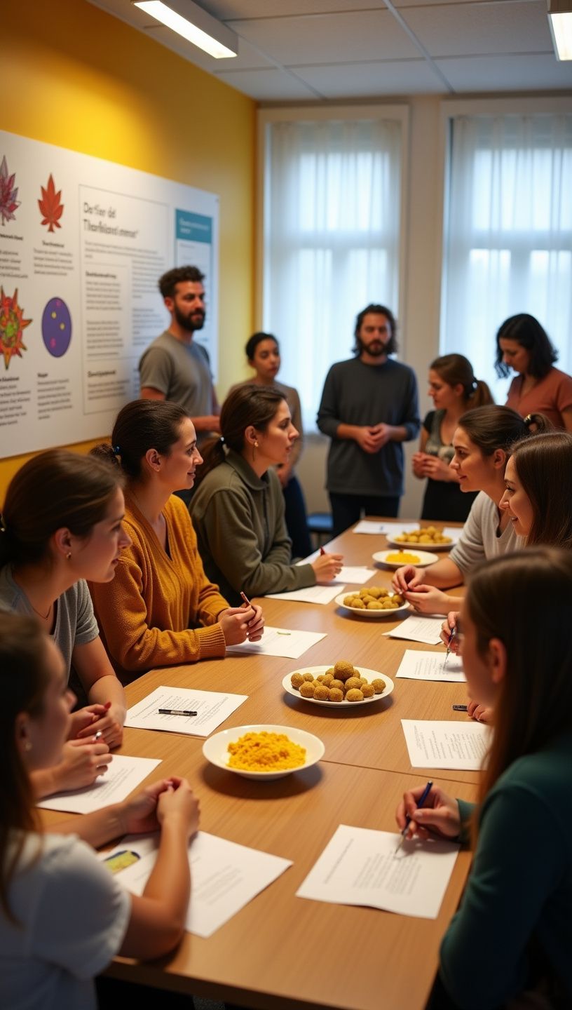 Μια σαλάτα με κουρκουμά και άλλα θρεπτικά συστατικά, σερβιρισμένη σε φυσική πιατέλα.