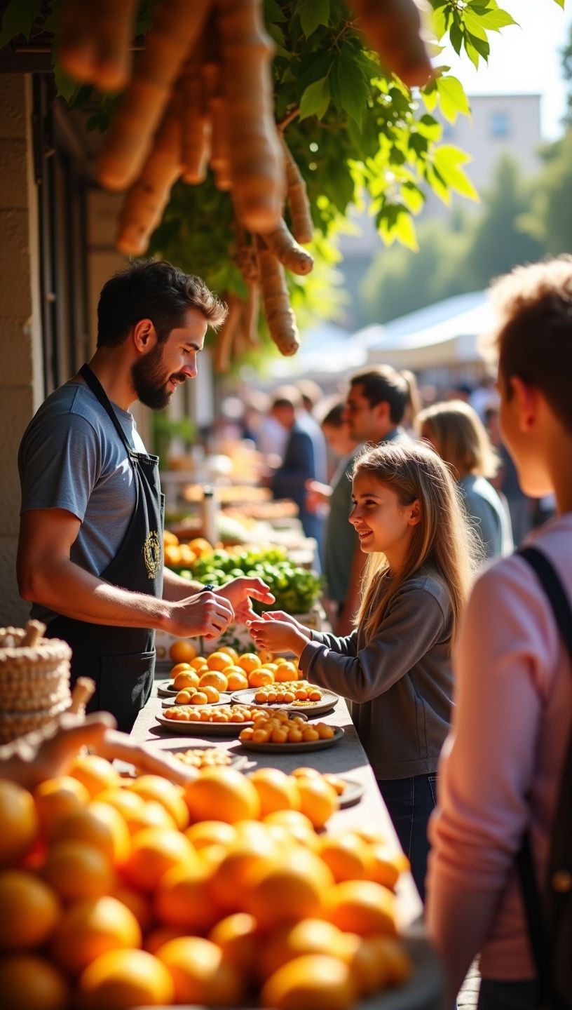 Δημιουργική παρουσίαση τροφών πλούσιων σε θρεπτικά συστατικά.
